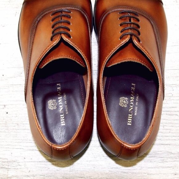 * NIB * $395 Nordstrom BRUNO MAGLI Butler Oxford 8.5 M Cognac *add $15 new Trees main image 7